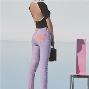 Staud Blonde Jeans Orchid Rose 26
